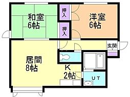 NAVIO21 2LDKの間取図画像