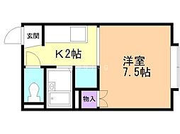 サクセスマンション 1Kの間取図画像