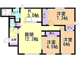 ボンシャンス朝日A 2階
