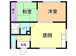 クラーベルハイツ 2LDKの間取図画像