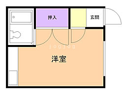 ホワイトハウス ワンルームの間取図画像