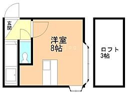 AMSスイート35A ワンルームの間取図画像