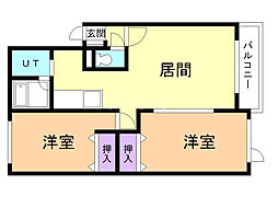 間取図画像 2LDK