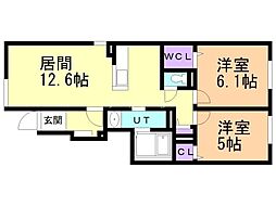 JR室蘭本線 栗山駅 徒歩14分