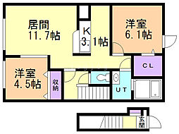 ラ・パーチェ上江別Ａ 2階/202
