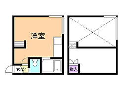 アーバンMK ワンルームの間取図画像