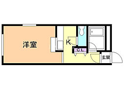 サンコート文京台参番館 1Kの間取図画像