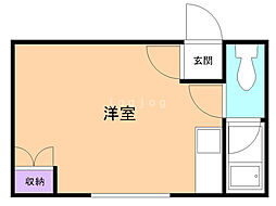 レジデンス88 ワンルームの間取図画像