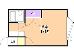エクセルハイツ ワンルームの間取図画像