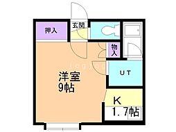 トークフラット文京台 1Kの間取図画像