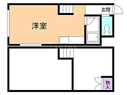 シャトル142 ワンルームの間取図画像