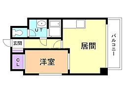 T-SQUARE 1DKの間取図画像