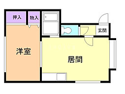 アイコーポ 1LDKの間取図画像