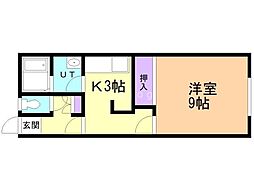 東武リラハイツ 1Kの間取図画像