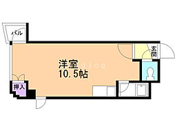 パークヒルズ文京台 ワンルームの間取図画像