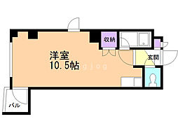 パークヒルズ文京台 ワンルームの間取図画像