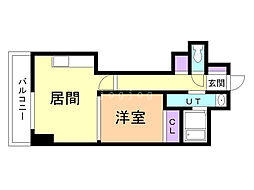 グレースビラ一番館 1DKの間取図画像