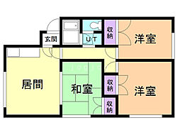 アルゴ植木 3LDKの間取図画像