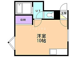 エクセレンス野幌 ワンルームの間取図画像