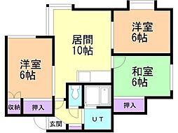 セピア弥生A 3LDKの間取図画像