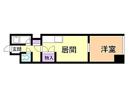 パワービル大麻駅前大麻南ビル 1DKの間取図画像