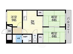 橋本第2マンション 3LDKの間取図画像