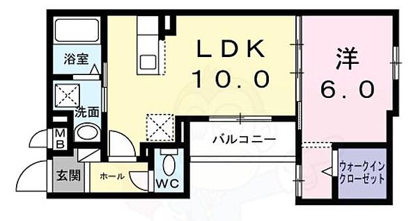 フォーチュンパーク4 ｜兵庫県尼崎市今福２丁目(賃貸アパート1LDK・2階・40.01㎡)の写真 その2