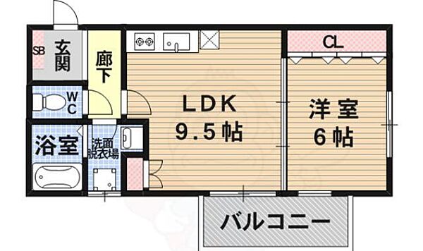 ラ・オルテンシア 201｜兵庫県尼崎市潮江３丁目(賃貸マンション1LDK・2階・38.74㎡)の写真 その2