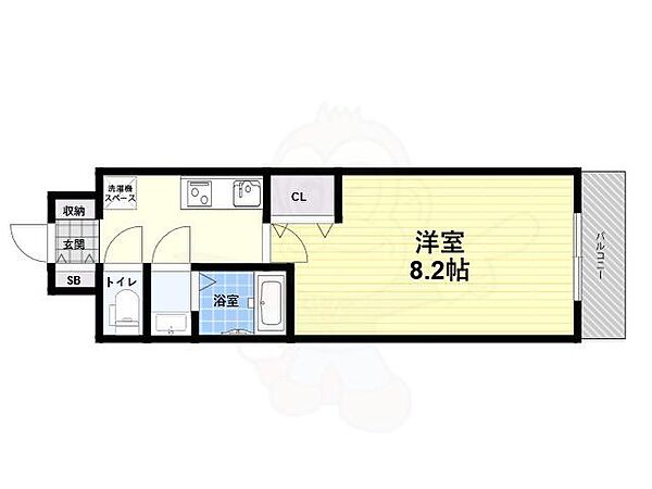 兵庫県尼崎市昭和通４丁目(賃貸マンション1K・6階・25.52㎡)の写真 その2