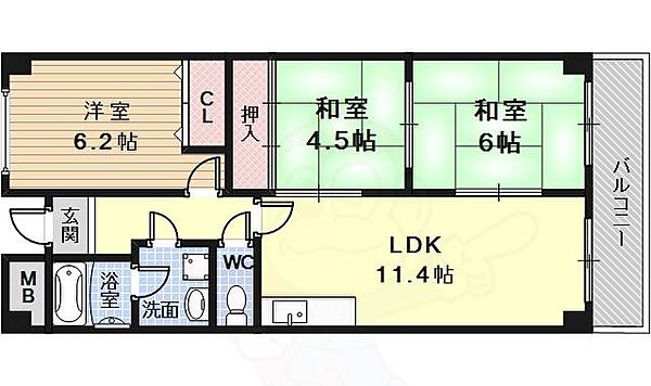 アルトピノ立花 ｜兵庫県尼崎市水堂町２丁目(賃貸マンション3LDK・5階・62.24㎡)の写真 その2