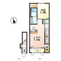 兵庫県尼崎市元浜町４丁目（賃貸アパート1LDK・2階・43.35㎡） その2