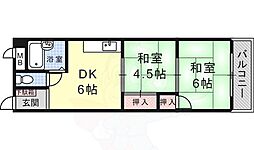 ノース大庄 2DKの間取図画像