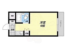 アーチ名神 1Kの間取図画像