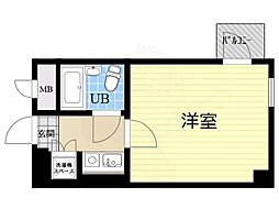 ダイドーメゾン立花西 1Kの間取図画像