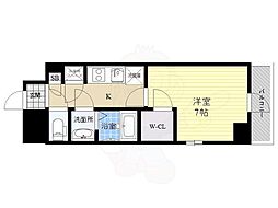 エスプレイスアーバンレジデンス 1Kの間取図画像