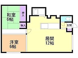 ウィステリア122 3階2LDKの間取り