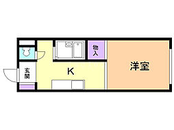スターハイム南16条 1Kの間取図画像