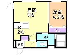 ＧＲＡＮＤＵＫE永山公園通 106 1階1LDKの間取り
