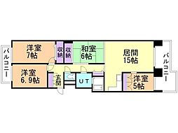 ハウスオブリザ大通ウエストステージ 11階4LDKの間取り
