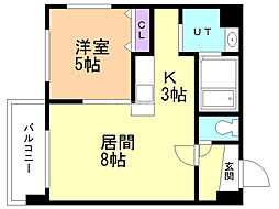 モルティーニ表参道 1LDKの間取図画像