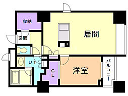 プライムメゾン大通公園 9階1LDKの間取り