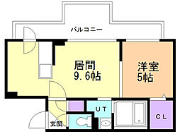 ＭＯＤＥＮＡ表参道 8階1LDKの間取り