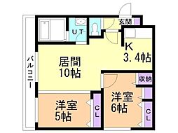 間取図画像 2LDK