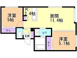 間取図画像 2LDK