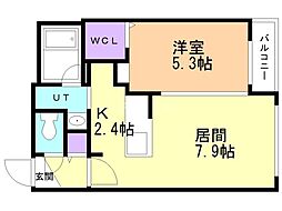 フェーラシュヴァル510 5階1LDKの間取り