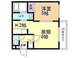 間取図画像 1LDK