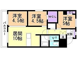 ライオンズマンション第7大通 3LDKの間取図画像