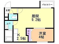 札幌市中央区北三条西27丁目マンション 1LDKの間取図画像