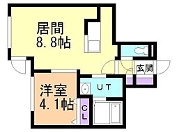 PinoKitamaruyama 1LDKの間取図画像