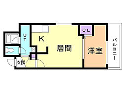 フェイス 1LDKの間取図画像